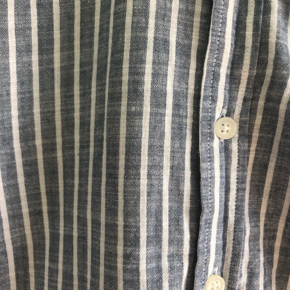Topman Striped Twill Long-Sleeve Button-Down Shirt - Picture 4 of 7